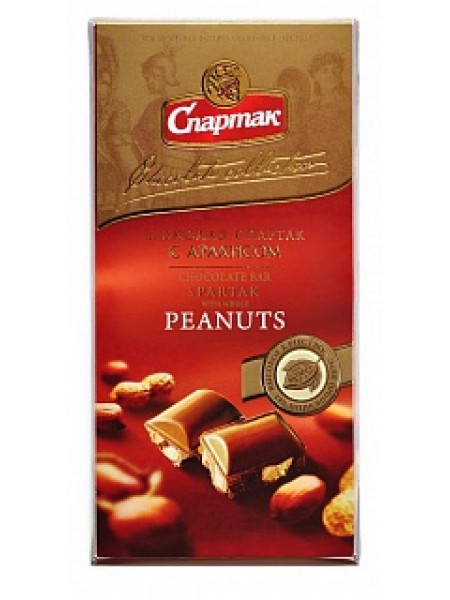 Шоколад Спартак Молочный Арахис пенал 90г*21 Шоколад Спартак Молочный Арахис пенал 90г*21